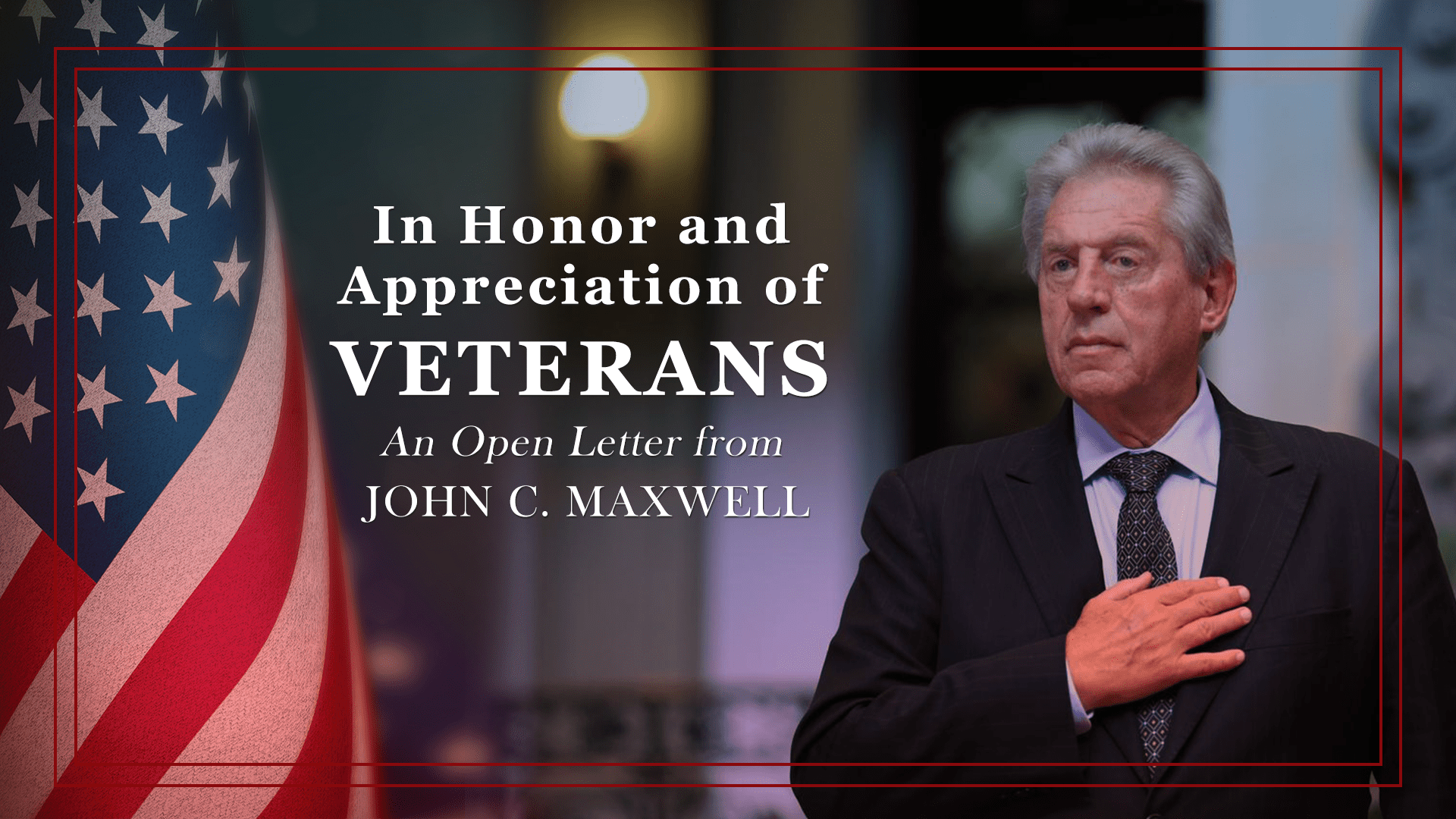 john maxwell open letter veterans header image