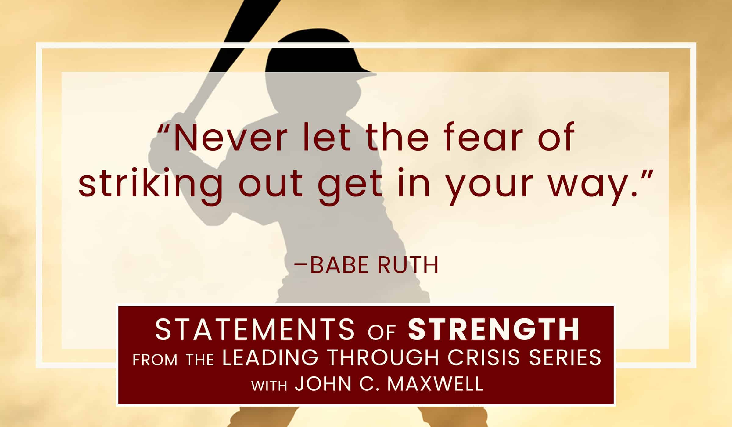 image of quotation picture with quote from babe ruth